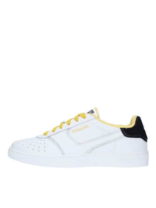 Leather and fabric trainers PANTOFOLA D'ORO | CYL3WDBIANCO-GIALLO